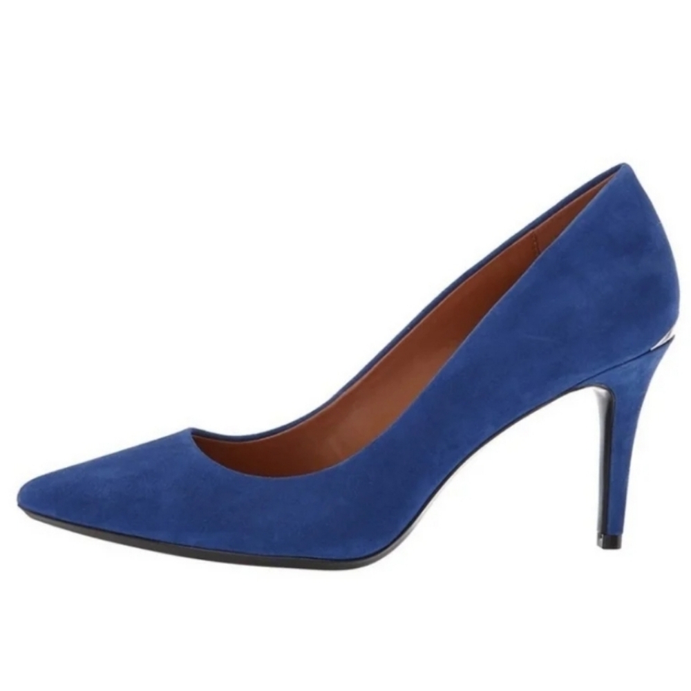 Calvin Klein's Gayle Pump (Marine Blue) Suede